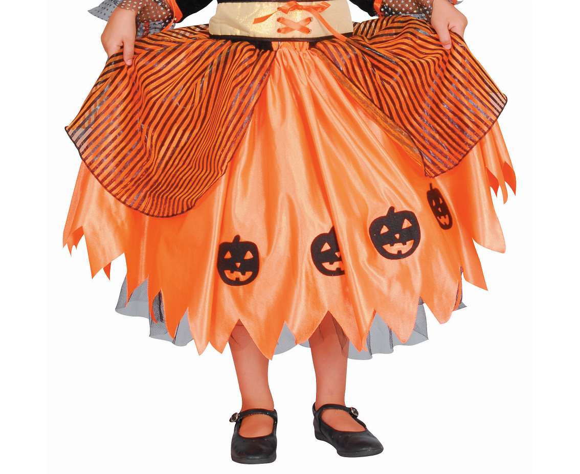 Role play-set for child Pumpkin Witch (dress with belt, hat), size 92/104 cm